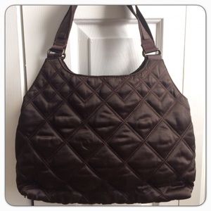 Eddie Bauer Chocolate Brown Quilted Shoulder Bag